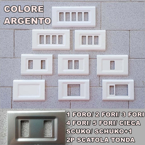 PLACCA ARGENTO IN ABS PER SCATOLE RETTANGOLARI SERIE ELITE