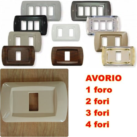 PLACCA AVORIO IN ABS PER SCATOLE RETTANGOLARI SERIE ECLIPSE