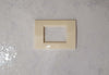 PLACCA AVORIO IN ABS PER SCATOLE RETTANGOLARI SERIE SOFT 2/3/4/7 POSTI