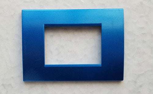PLACCA BLU METALLIZZATO IN ABS PER SCATOLE RETTANGOLARI SERIE SOFT 2/3/4/7 POSTI