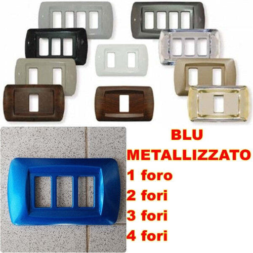PLACCA BLU METALLIZZATTO IN ABS PER SCATOLE RETTANGOLARI SERIE ECLIPSE