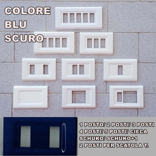 PLACCA BLU SCURO IN ABS PER SCATOLE RETTANGOLARI SERIE ELITE