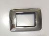 PLACCA CROMO LUCIDO COMPATIBILE LIVING INTERNATIONAL 6603 PLACCHETTE COPRINTERRUTTORI