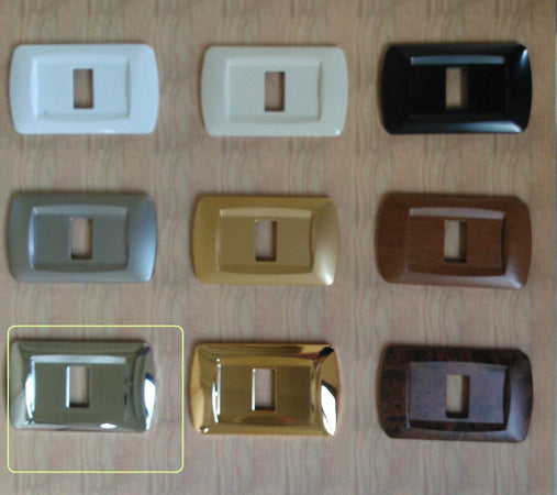 PLACCA CROMO LUCIDO IN ABS PER SCATOLE RETTANGOLARI SERIE ECLIPSE