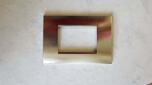 PLACCA CROMO LUCIDO IN ABS PER SCATOLE RETTANGOLARI SERIE SOFT