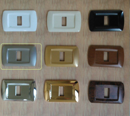PLACCA CROMO SATINATO IN ABS PER SCATOLE RETTANGOLARI SERIE ECLIPSE