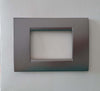 PLACCA CROMO SATINATO SCURO IN ABS PER SCATOLE RETTANGOLARI SERIE SOFT