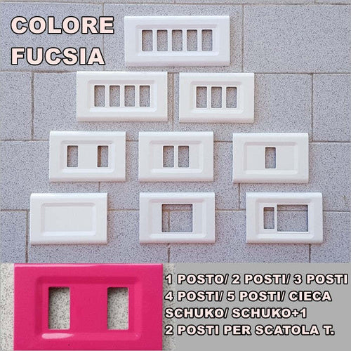 PLACCA FUCSIA IN ABS PER SCATOLE RETTANGOLARI SERIE ELITE