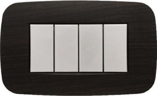 Placca Futura 3 4 6 Moduli Legno Wenge' Compatibile Con Bticino Axolute Fai da te/Materiale elettrico/Placche/Placche per interruttori Trade Shop italia - Napoli, Commerciovirtuoso.it