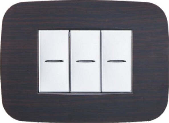 Placca Futura 3 4 6 Moduli Legno Wenge' Compatibile Con Bticino Axolute Fai da te/Materiale elettrico/Placche/Placche per interruttori Trade Shop italia - Napoli, Commerciovirtuoso.it