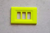 PLACCA GIALLO FLUORESCENTE IN ABS PER SCATOLE RETTANGOLARI SERIE ELITE