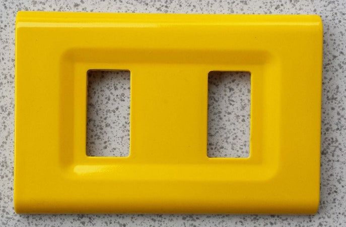 PLACCA GIALLO IN ABS PER SCATOLE RETTANGOLARI SERIE ELITE