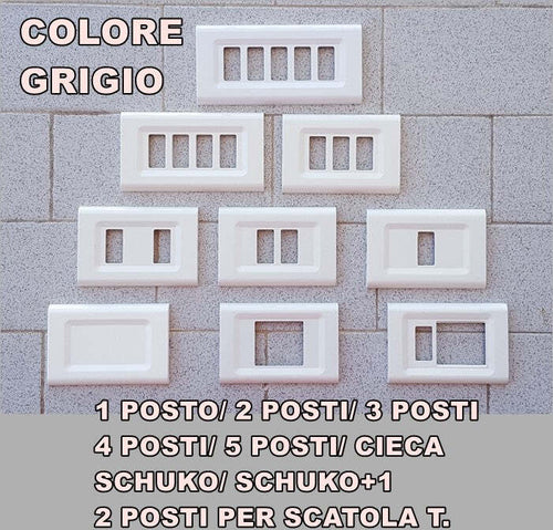 PLACCA GRIGIO IN ABS PER SCATOLE RETTANGOLARI SERIE ELITE