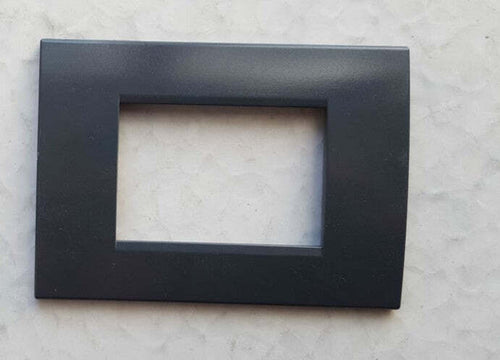 PLACCA GRIGIO SCURO IN ABS PER SCATOLE RETTANGOLARI SERIE SOFT 2/3/4//7 POSTI