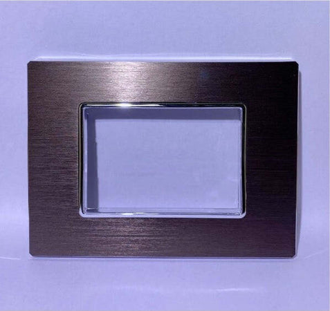 Placca Luxury 3 4 6m Metallo Brown Marrone Satinato Compatibile Bticino Axolute Fai da te/Materiale elettrico/Placche/Placche per interruttori Trade Shop italia - Napoli, Commerciovirtuoso.it