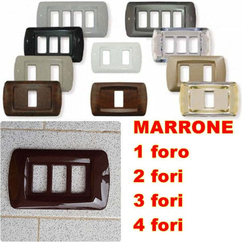 PLACCA MARRONE IN ABS PER SCATOLE RETTANGOLARI SERIE ECLIPSE