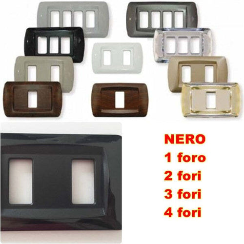 PLACCA NERA IN ABS PER SCATOLE RETTANGOLARI SERIE ECLIPSE