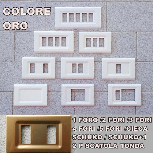 PLACCA ORO IN ABS PER SCATOLE RETTANGOLARI SERIE ELITE