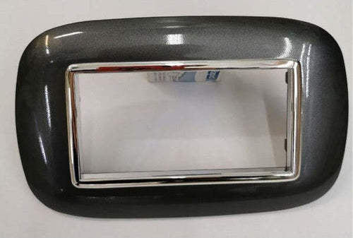 Placca Oval 3 4 6 Moduli Acciaio Scuro Compatibile Con Bticino Axolute Fai da te/Materiale elettrico/Placche/Placche per interruttori Trade Shop italia - Napoli, Commerciovirtuoso.it