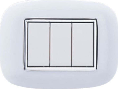 Placca Oval 3 4 6 Moduli Colore Bianco Compatibile Con Bticino Axolute Fai da te/Materiale elettrico/Placche/Placche per interruttori Trade Shop italia - Napoli, Commerciovirtuoso.it