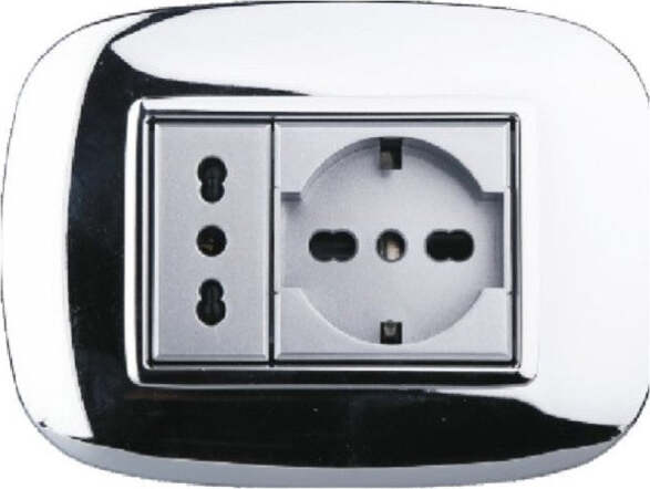 Placca Oval 3 4 6 Moduli Colore Cromo Lucido Compatibile Bticino Axolute Fai da te/Materiale elettrico/Placche/Placche per interruttori Trade Shop italia - Napoli, Commerciovirtuoso.it