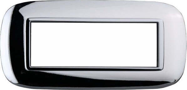 Placca Oval 3 4 6 Moduli Colore Cromo Lucido Compatibile Bticino Axolute Fai da te/Materiale elettrico/Placche/Placche per interruttori Trade Shop italia - Napoli, Commerciovirtuoso.it