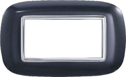 Placca Oval 3 4 6 Moduli Colore Nero Compatibile Con Bticino Axolute Fai da te/Materiale elettrico/Placche/Placche per interruttori Trade Shop italia - Napoli, Commerciovirtuoso.it