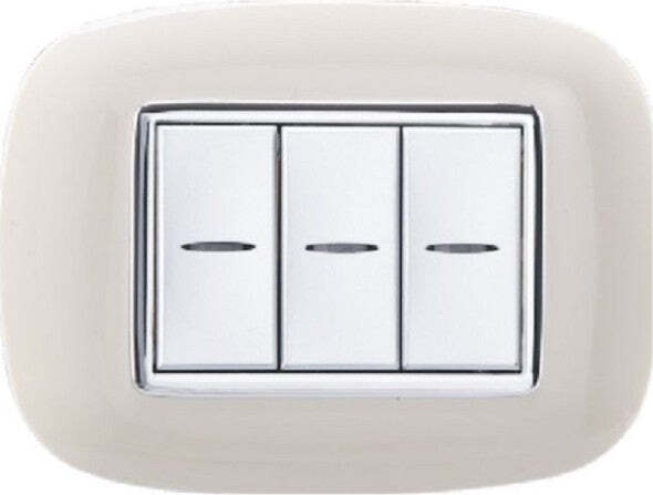 Placca Oval 3 4 6 Moduli Colore Sabbia Compatibile Con Bticino Axolute Fai da te/Materiale elettrico/Placche/Placche per interruttori Trade Shop italia - Napoli, Commerciovirtuoso.it