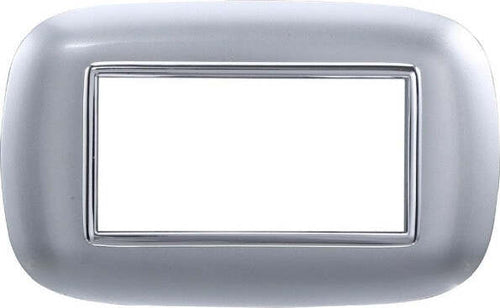 Placca Oval 3 4 6 Moduli Colore Silver Compatibile Con Bticino Axolute Fai da te/Materiale elettrico/Placche/Placche per interruttori Trade Shop italia - Napoli, Commerciovirtuoso.it