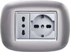 Placca Oval 3 4 6 Moduli Colore Silver Compatibile Con Bticino Axolute Fai da te/Materiale elettrico/Placche/Placche per interruttori Trade Shop italia - Napoli, Commerciovirtuoso.it