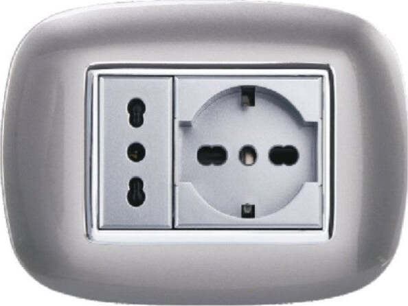 Placca Oval 3 4 6 Moduli Colore Silver Compatibile Con Bticino Axolute Fai da te/Materiale elettrico/Placche/Placche per interruttori Trade Shop italia - Napoli, Commerciovirtuoso.it