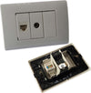 PLACCA PLACCHETTA 3 POSTI COMPLETA 1 PRESA TV 1 PRESA ETHERNET RJ45 INCASSO 503  Trade Shop italia - Napoli, Commerciovirtuoso.it