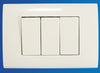 Placca-Placchetta-3-Posti-Completa-2-Interruttori-Presa-Bipasso-Incasso-503