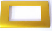 Placca Placchetta Cornice Plastica Oro Jk Lk40704 Tre Uscite Posti Placchette Fai da te/Materiale elettrico/Placche/Placche per interruttori Trade Shop italia - Napoli, Commerciovirtuoso.it