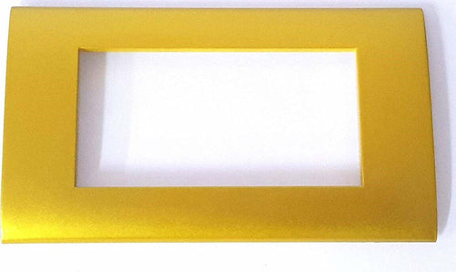 Placca Placchetta Cornice Plastica Oro Jk Lk40704 Tre Uscite Posti Placchette Fai da te/Materiale elettrico/Placche/Placche per interruttori Trade Shop italia - Napoli, Commerciovirtuoso.it