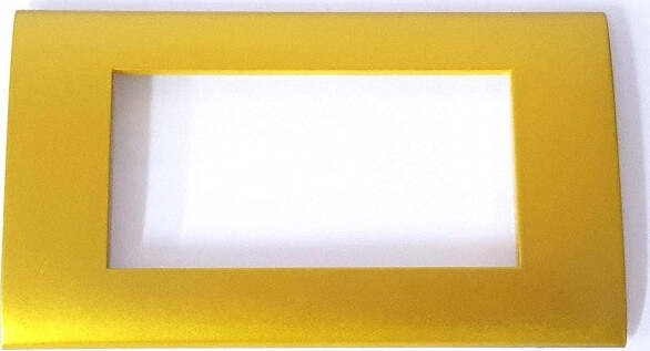 Placca-Placchetta-Cornice-Plastica-Oro-Jk-Lk40704-Tre-Uscite-Posti-Placchette