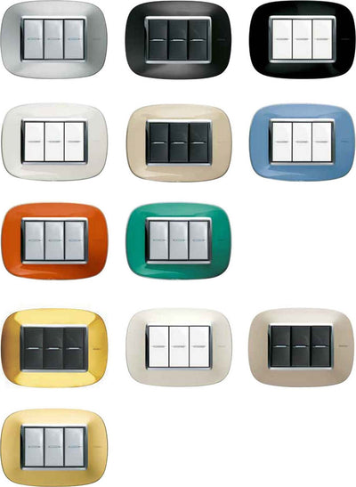 Placca Placchetta Placchette Compatibili Per Serie Axolute Bticino Colorate Materiale Elettrico > Placchette Interrutore Trade Shop italia - Napoli, Commerciovirtuoso.it