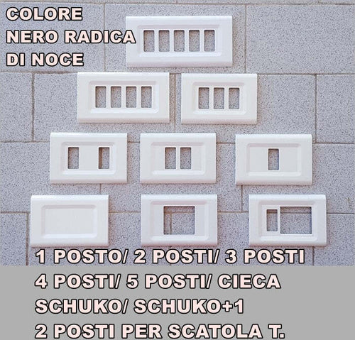 PLACCA RADICA DI NOCE IN ABS PER SCATOLE RETTANGOLARI SERIE ELITE