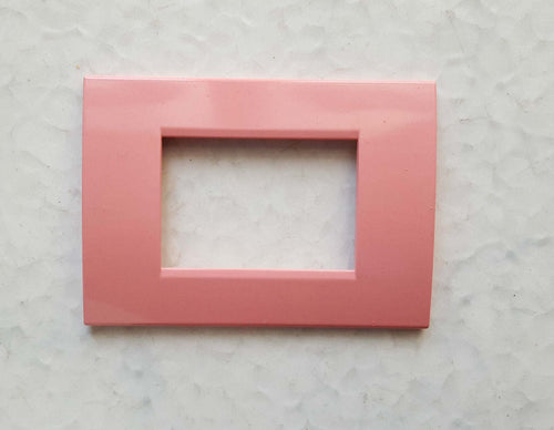 PLACCA ROSA IN ABS PER SCATOLE RETTANGOLARI SERIE SOFT 2/3/4/7 POSTI
