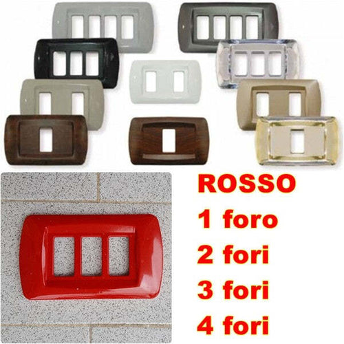 PLACCA ROSSA IN ABS PER SCATOLE RETTANGOLARI SERIE ECLIPSE