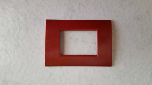 PLACCA ROSSO METALLIZZATO IN ABS PER SCATOLE RETTANGOLARI SERIE SOFT 2/3/4/7 POSTI