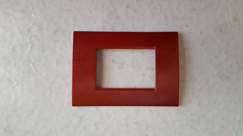 PLACCA ROSSO METALLIZZATO IN ABS PER SCATOLE RETTANGOLARI SERIE SOFT 2/3/4/7 POSTI