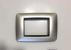 PLACCA SILVER COMPATIBILE LIVING INTERNATIONAL 6603 PLACCHETTE COPRINTERRUTTORI