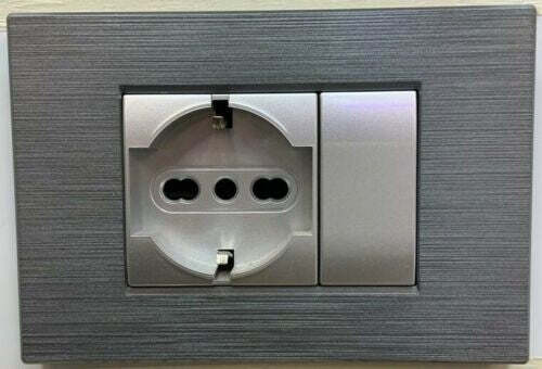 PLACCA SILVER N. 8 IN ABS COMPATIBILE LIVING LIGHT INTERNATIONAL 3 4 7 POSTI