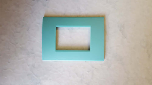 PLACCA VERDE ACQUA IN ABS PER SCATOLE RETTANGOLARI SERIE SOFT 3/4/7 POSTI