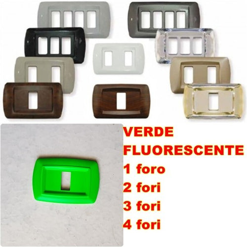 PLACCA VERDE FLUORESCENTE IN ABS PER SCATOLE RETTANGOLARI SERIE ECLIPSE