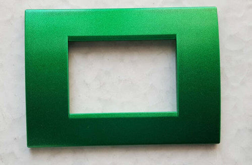 PLACCA VERDE METALLIZZATO IN ABS PER SCATOLE RETTANGOLARI SERIE SOFT 3/4/6 POSTI