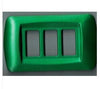 PLACCA VERDE METALLIZZATO IN ABS PER SCATOLE RETTANGOLARI