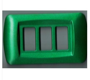 PLACCA VERDE METALLIZZATO IN ABS PER SCATOLE RETTANGOLARI