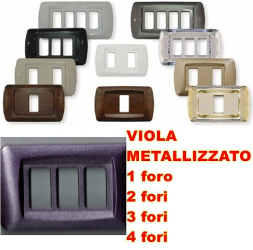 PLACCA VIOLA METALLIZZATO IN ABS PER SCATOLE RETTANGOLARI SERIE ECLIPSE